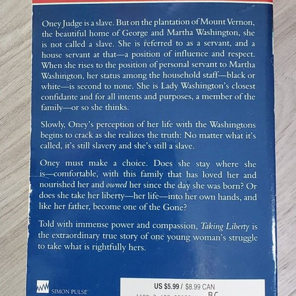 Taking Liberty The Story of Oney Judge Geor- Ann Rinaldi paperback book - Picture 2 of 6